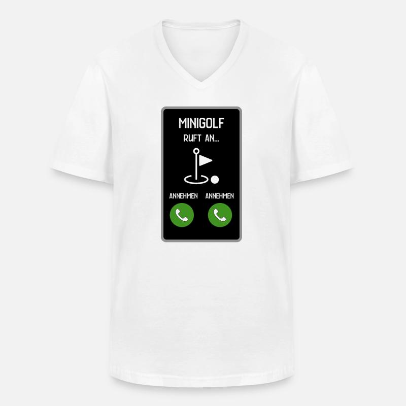 Minigolf ruft an - Männer-T-Shirt mit V-Ausschnitt - Weiß
