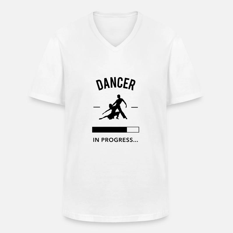 Dancer in progress - Männer-T-Shirt mit V-Ausschnitt - Weiß