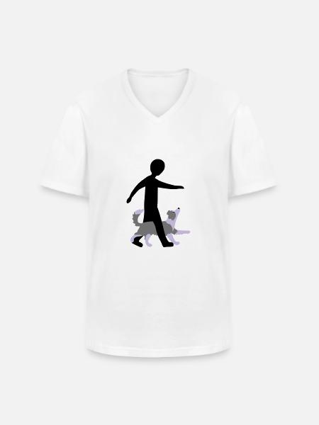 Dog Dancing 3-5 - Männer-T-Shirt mit V-Ausschnitt - Weiß