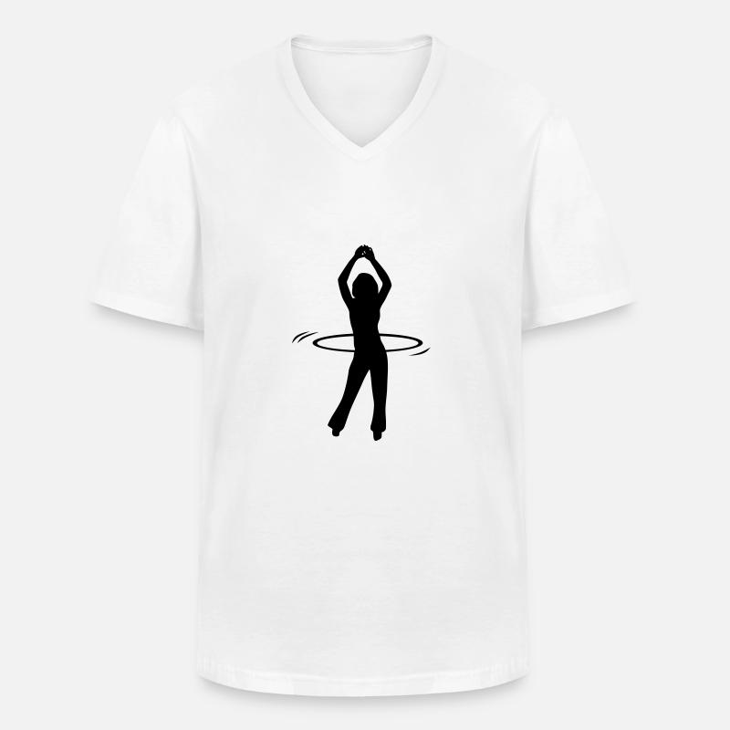 hulahoop - Männer-T-Shirt mit V-Ausschnitt - Weiß