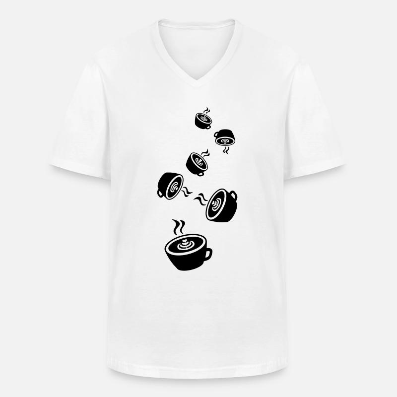 Kaffee Icon - Männer-T-Shirt mit V-Ausschnitt - Weiß