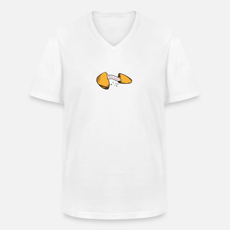 Unglück - Männer-T-Shirt mit V-Ausschnitt - Weiß