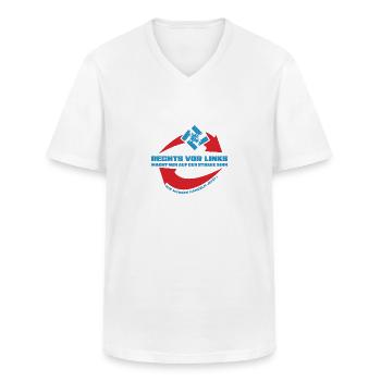Rechts Vor Links - Macht nur auf der Straße Sinn - Männer-T-Shirt mit V-Ausschnitt - Weiß - Vorne - AI Model Male 185 light (185cm)