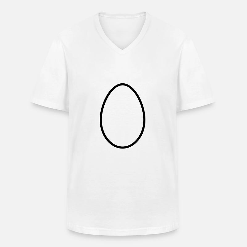 EI - Männer-T-Shirt mit V-Ausschnitt - Weiß