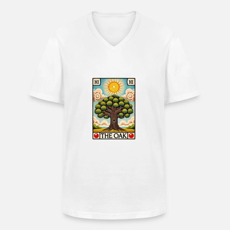 Die Eiche - Männer-T-Shirt mit V-Ausschnitt - Weiß