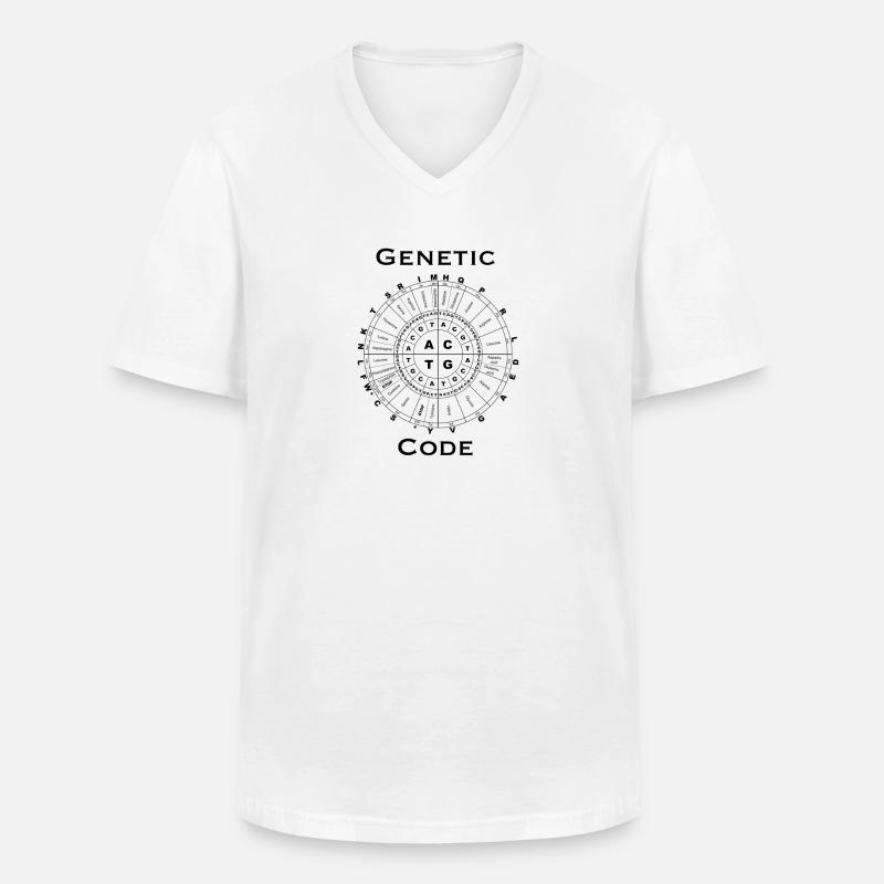 Genetic Code - Männer-T-Shirt mit V-Ausschnitt - Weiß