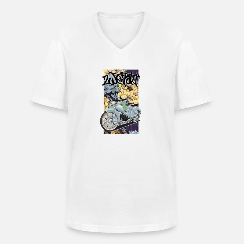 SR 2 (hellblau) // Illustration - Männer-T-Shirt mit V-Ausschnitt - Weiß