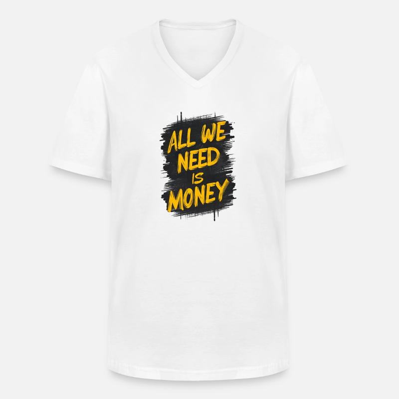 Die Graffiti-Geldabrechnung - Männer-T-Shirt mit V-Ausschnitt - Weiß