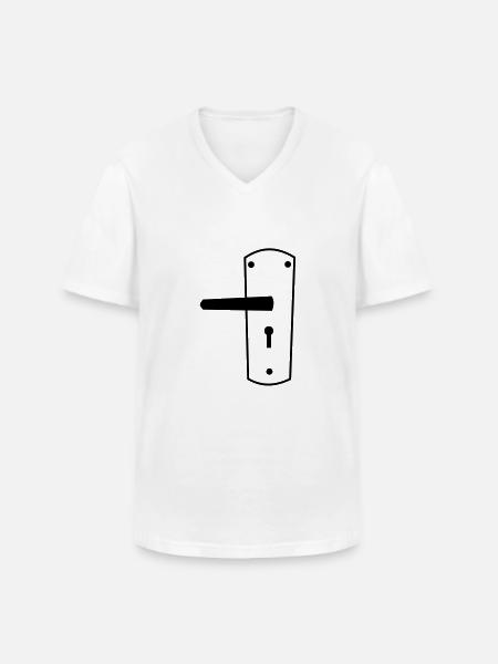 door handle - Men's V-Neck T-Shirt - white