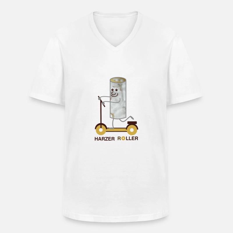 Harzer Roller (b) - Männer-T-Shirt mit V-Ausschnitt - Weiß