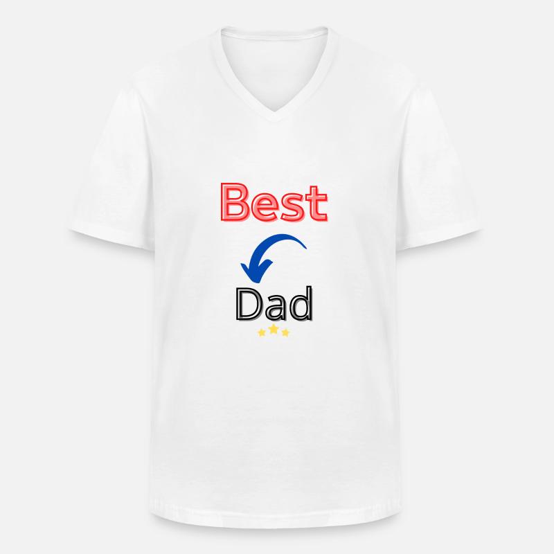 Bester Vater Bester Vater - Männer-T-Shirt mit V-Ausschnitt - Weiß