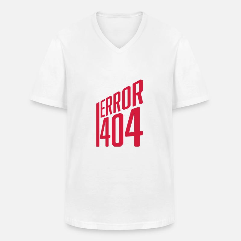 Code Fehler Error 404 - Männer-T-Shirt mit V-Ausschnitt - Weiß