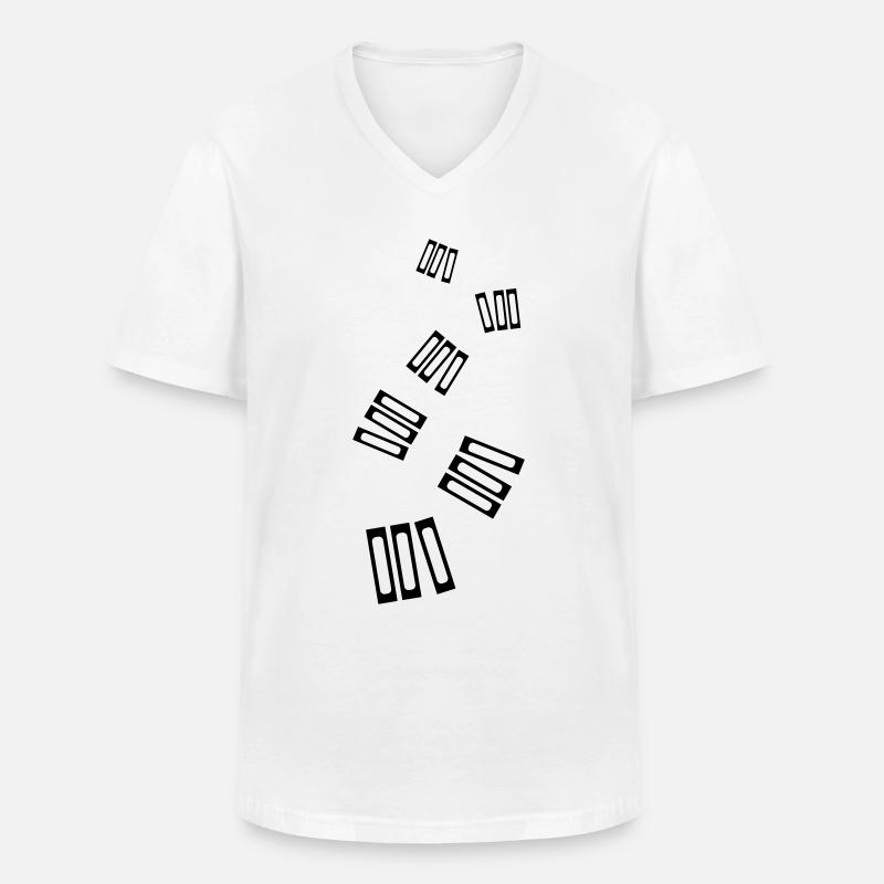 Bücher lesen - Männer-T-Shirt mit V-Ausschnitt - Weiß