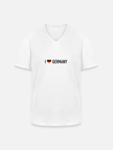 I Love Germany - Men's V-Neck T-Shirt - white