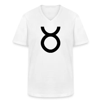 Beta Cuckold mari Cucky Hubby - T-shirt col V Homme - blanc - Devant - AI Model Male 185 light (185cm)
