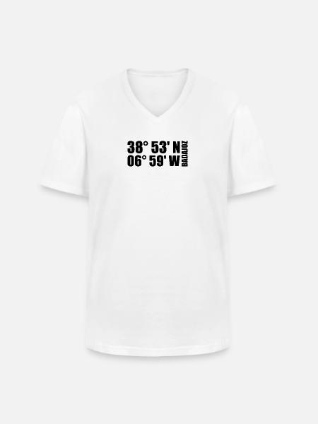 Coordonnées de Badajoz - T-shirt col V Homme - blanc