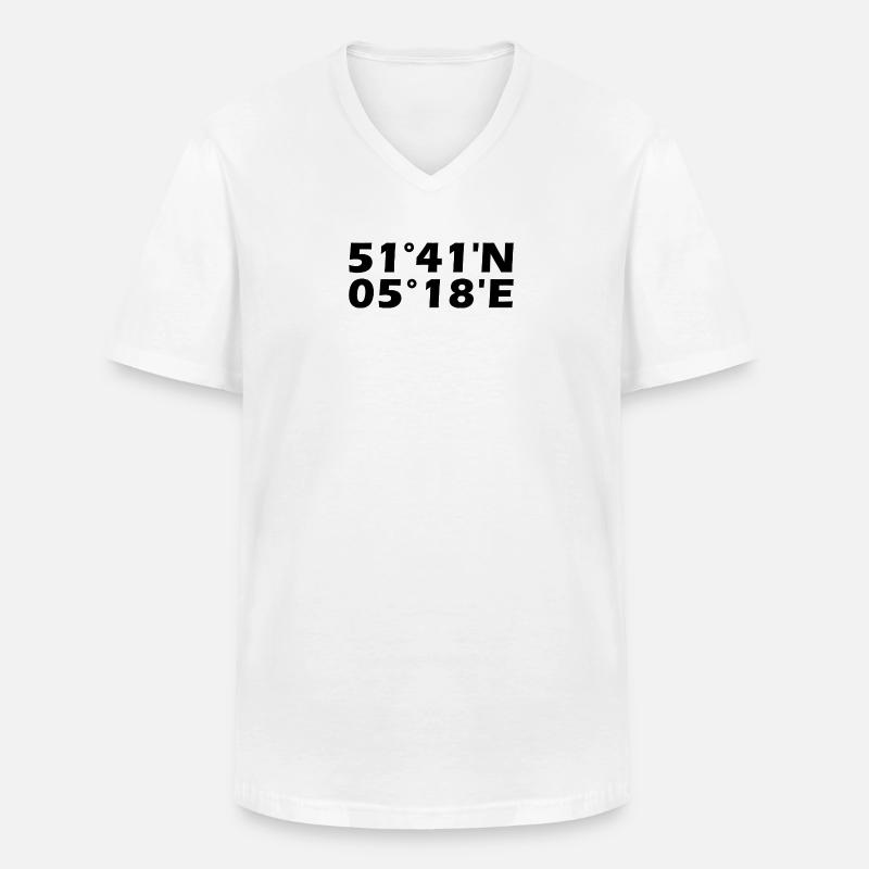 's-Hertogenbosch coordinates - Men's V-Neck T-Shirt - white