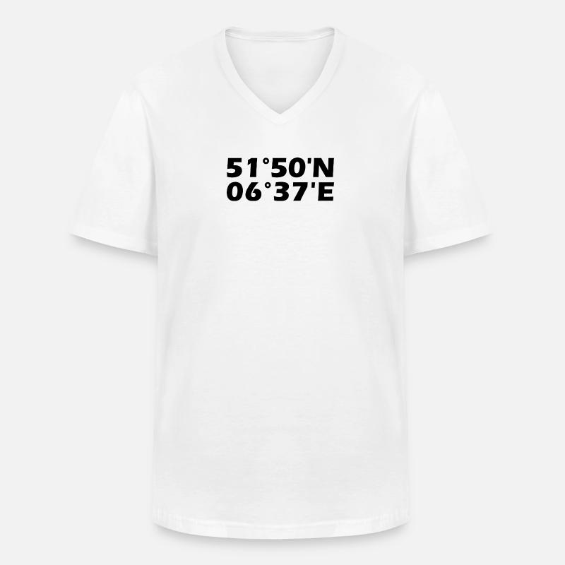 Bocholt coordinates - Men's V-Neck T-Shirt - white