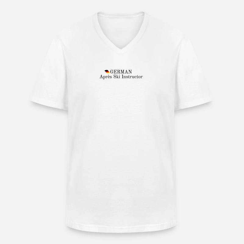 German Apres Ski Instructor - Männer-T-Shirt mit V-Ausschnitt - Weiß