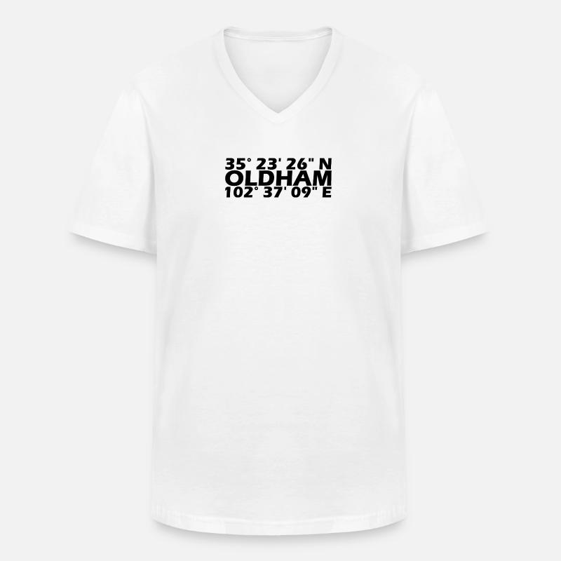 Oldham Coordinates - Men's V-Neck T-Shirt - white