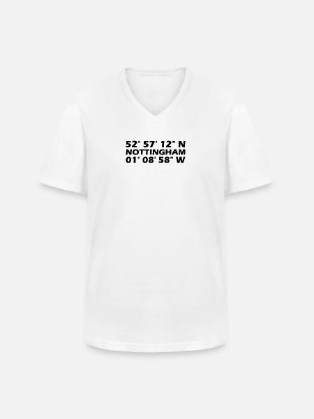 Nottingham Coordinates - Men's V-Neck T-Shirt - white