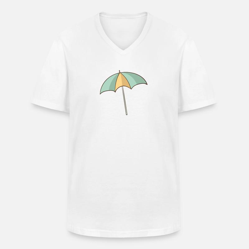 Sonnenschirm - Männer-T-Shirt mit V-Ausschnitt - Weiß