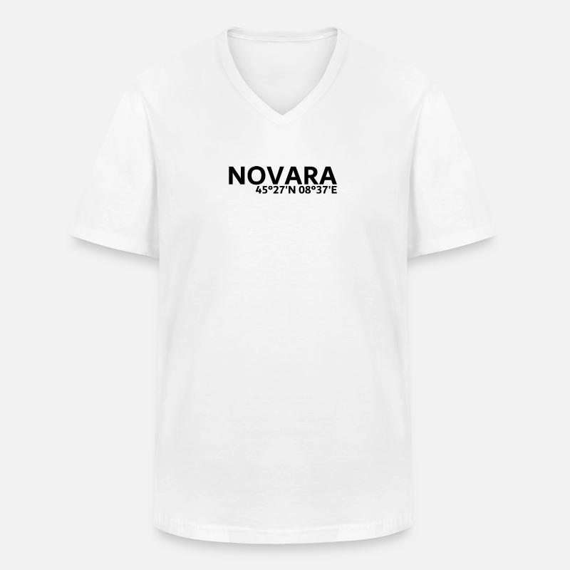 Novara coordinates - Men's V-Neck T-Shirt - white