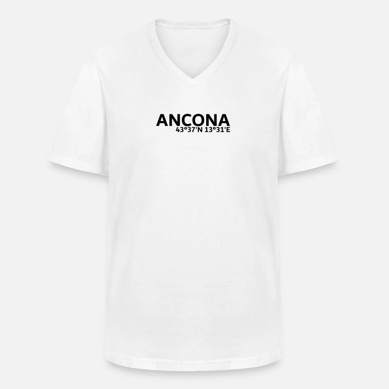 Ancona coordinates - Men's V-Neck T-Shirt - white