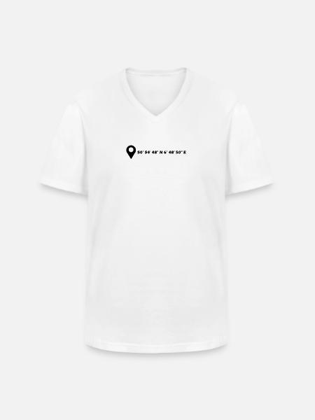Coordonnées effrontées - T-shirt col V Homme - blanc