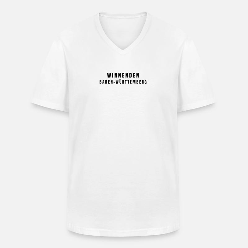 Winnenden, Bade-Wurtemberg - T-shirt col V Homme - blanc