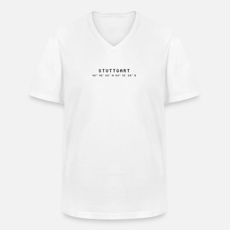 Stuttgart coordinates - Men's V-Neck T-Shirt - white