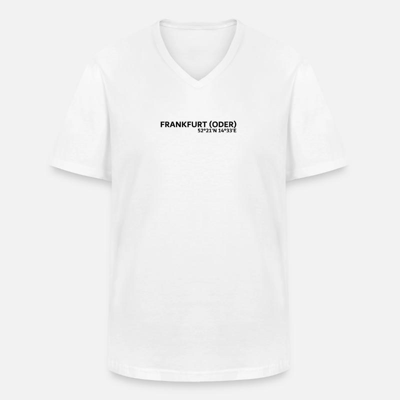 Frankfurt (Oder) together - Men's V-Neck T-Shirt - white