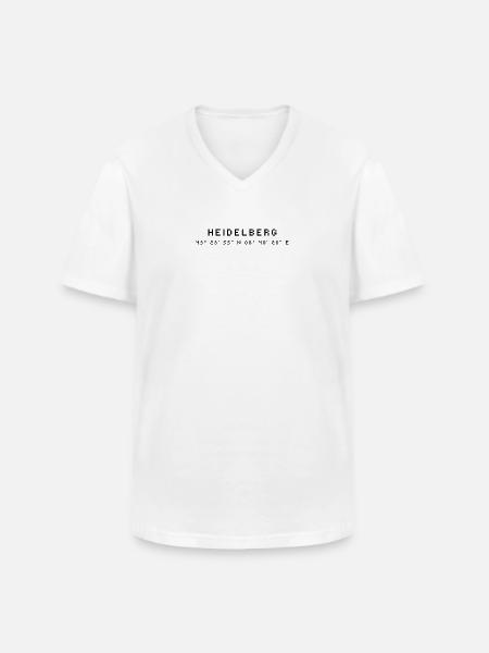 Coordonnées Heidelberg - T-shirt col V Homme - blanc