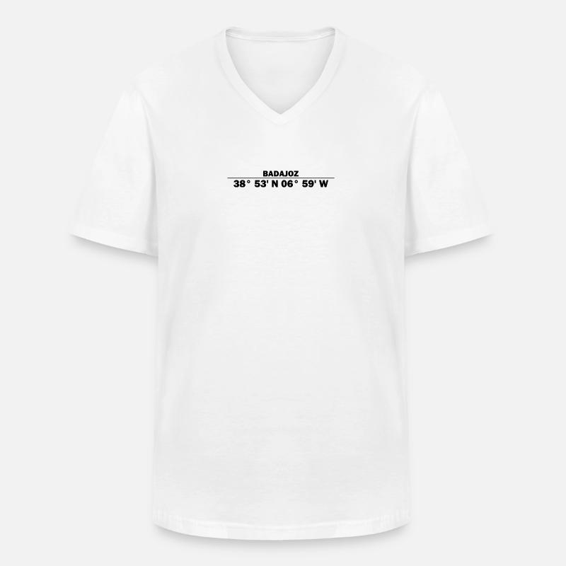 Badajoz coordinates - Men's V-Neck T-Shirt - white