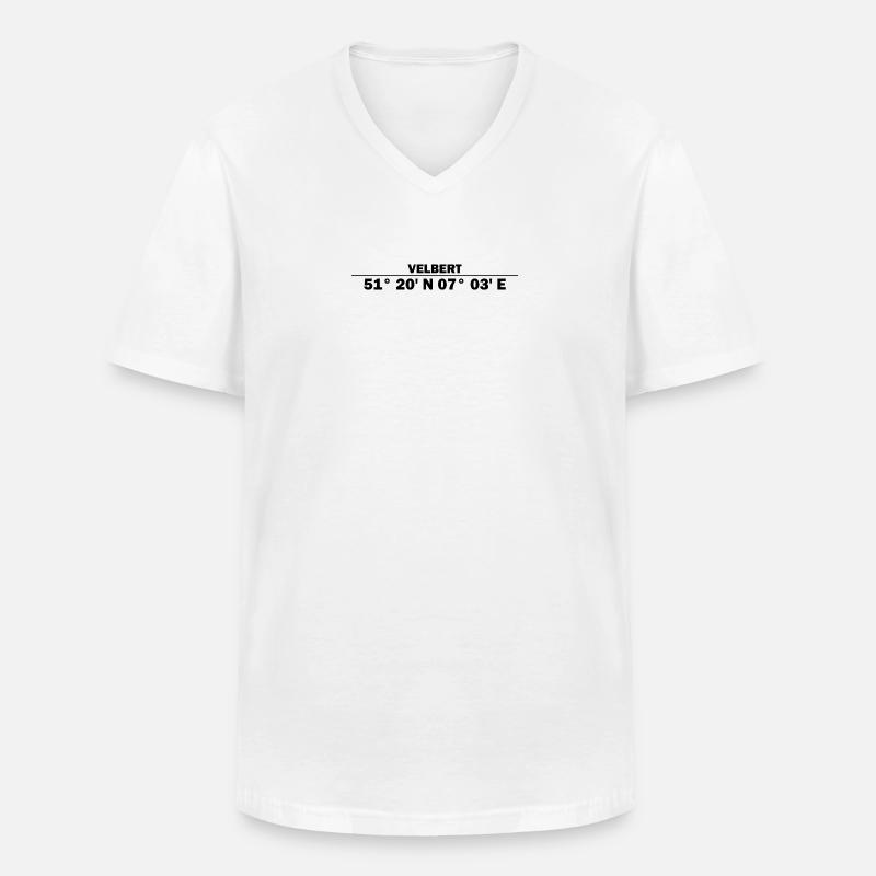 Velbert coordinates - Men's V-Neck T-Shirt - white