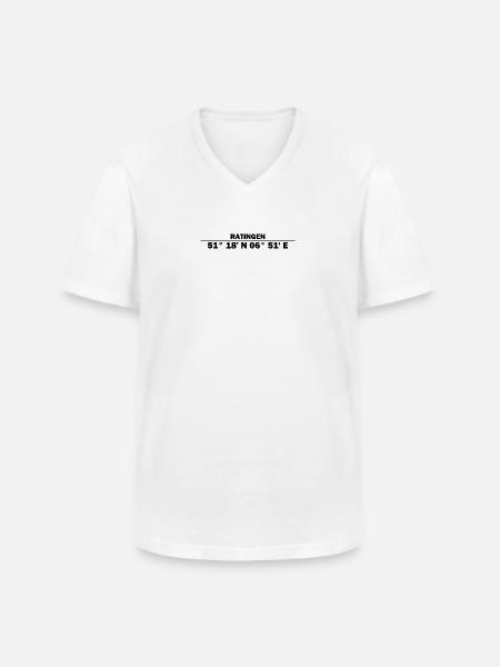 Ratingen coordinates - Men's V-Neck T-Shirt - white