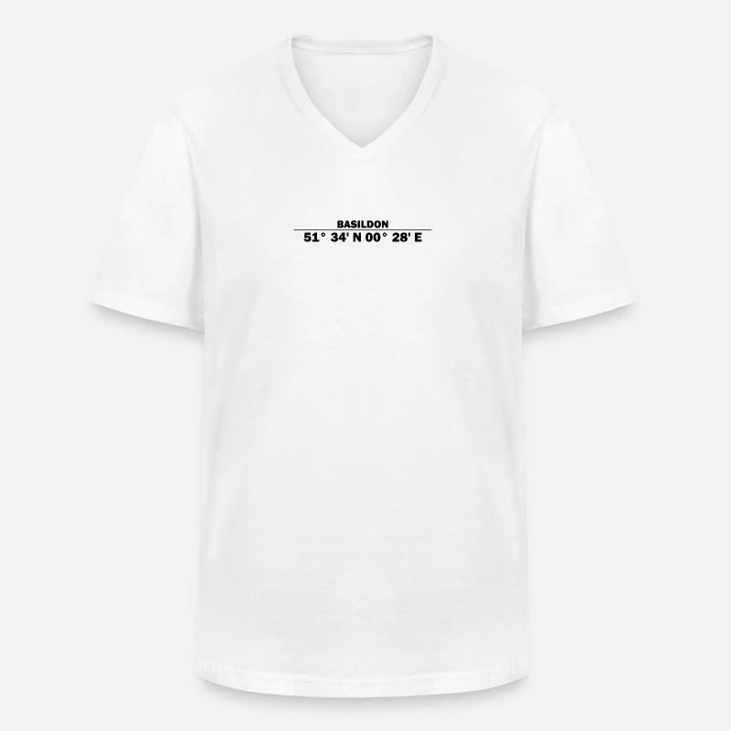 Basildon coordinates - Men's V-Neck T-Shirt - white