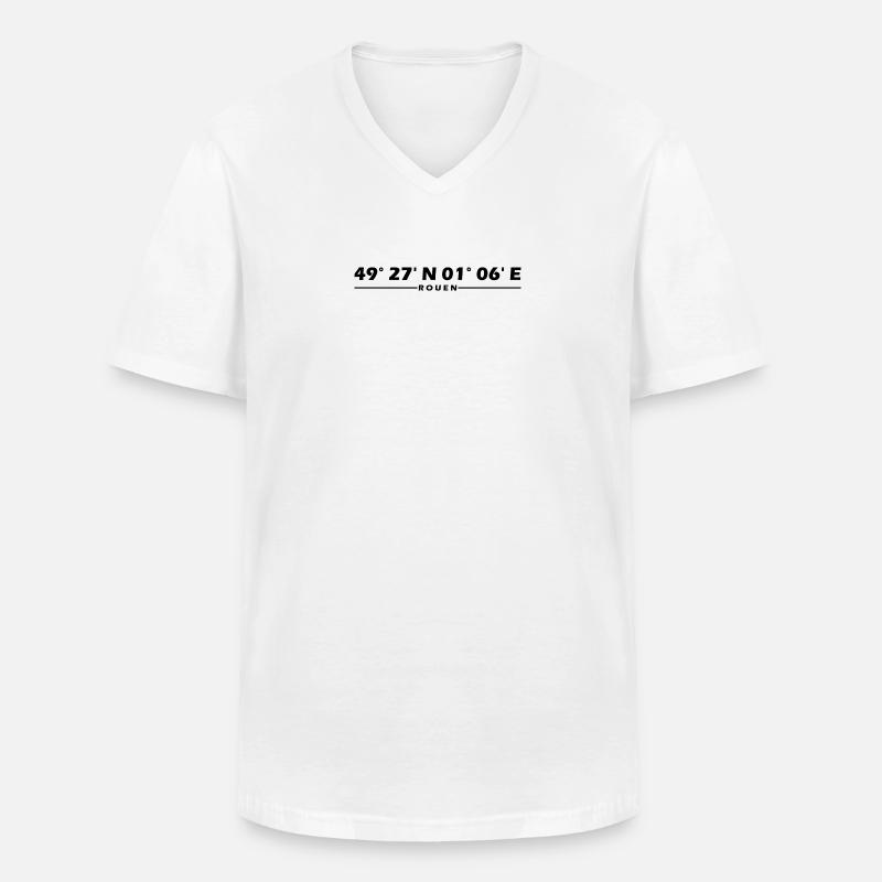 Rouen Coordinates - Men's V-Neck T-Shirt - white