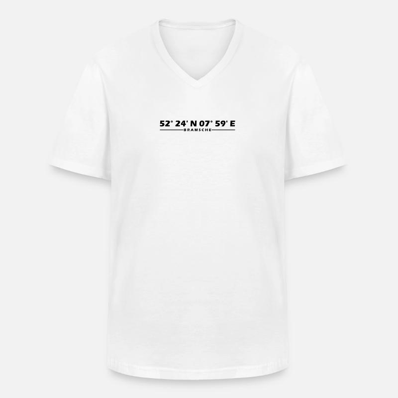 Bram coordinates - Men's V-Neck T-Shirt - white