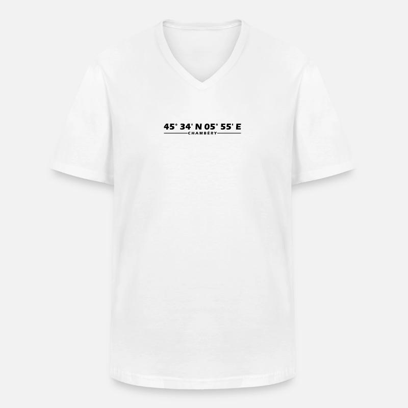 Chambéry coordinates - Men's V-Neck T-Shirt - white