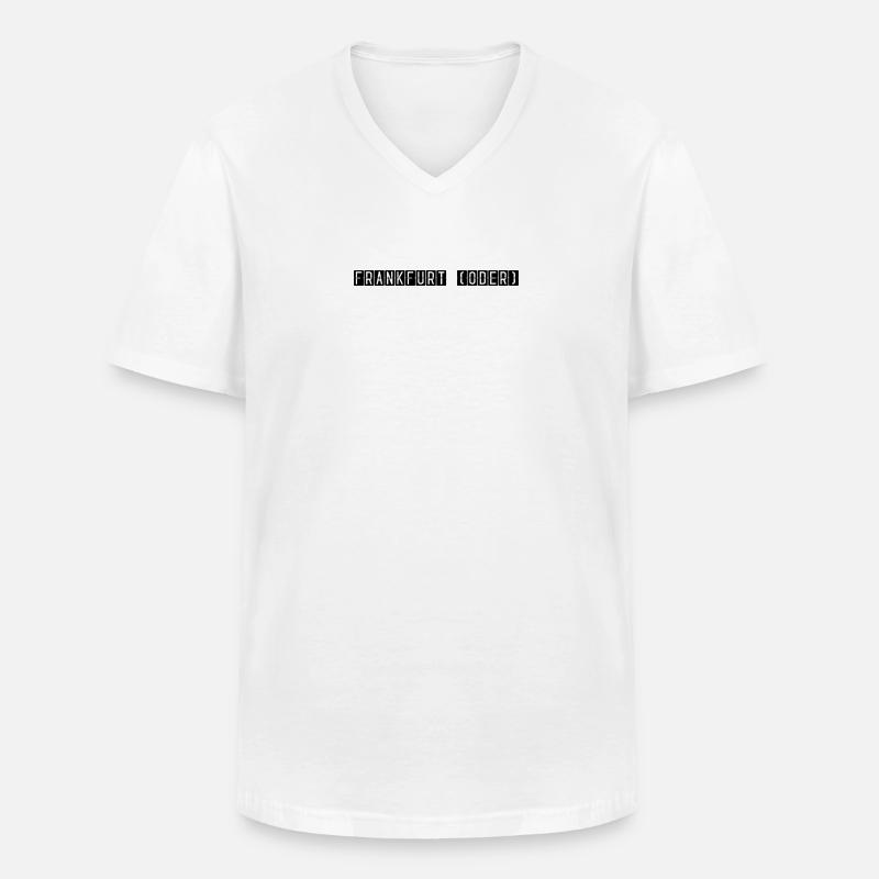 Frankfurt (Oder) Flughafentafel - Männer-T-Shirt mit V-Ausschnitt - Weiß