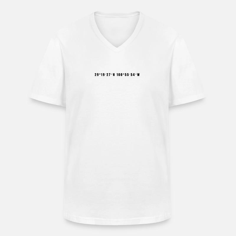 Ciudad Acuña Mexiko - Männer-T-Shirt mit V-Ausschnitt - Weiß