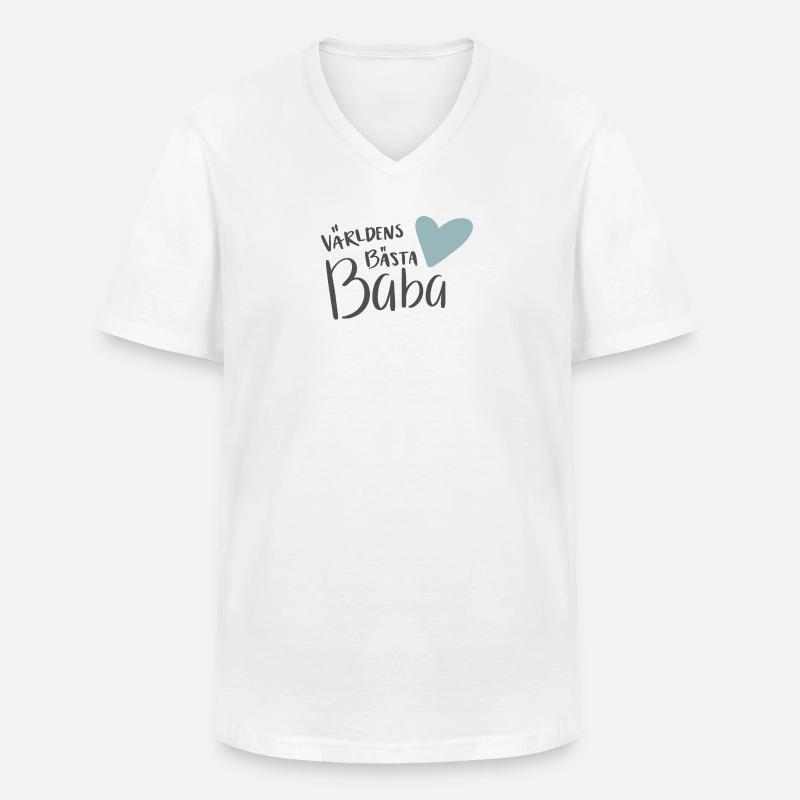 Der weltbeste Baba - Männer-T-Shirt mit V-Ausschnitt - Weiß