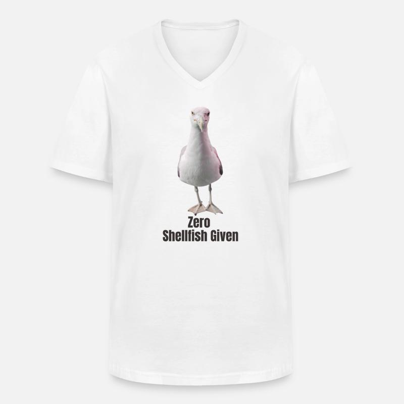 Abstrakte Möwe mit farbigen Akzenten - Männer-T-Shirt mit V-Ausschnitt - Weiß