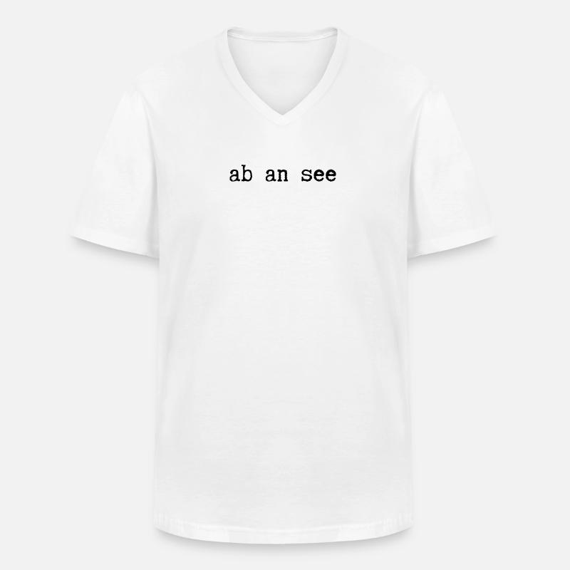 ab an see - Männer-T-Shirt mit V-Ausschnitt - Weiß