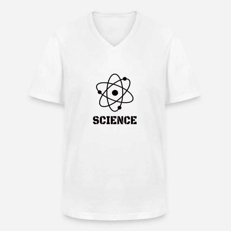Physics: Science Atom - Männer-T-Shirt mit V-Ausschnitt - Weiß