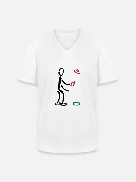 Geocacher Geocaching 3F - Männer-T-Shirt mit V-Ausschnitt - Weiß