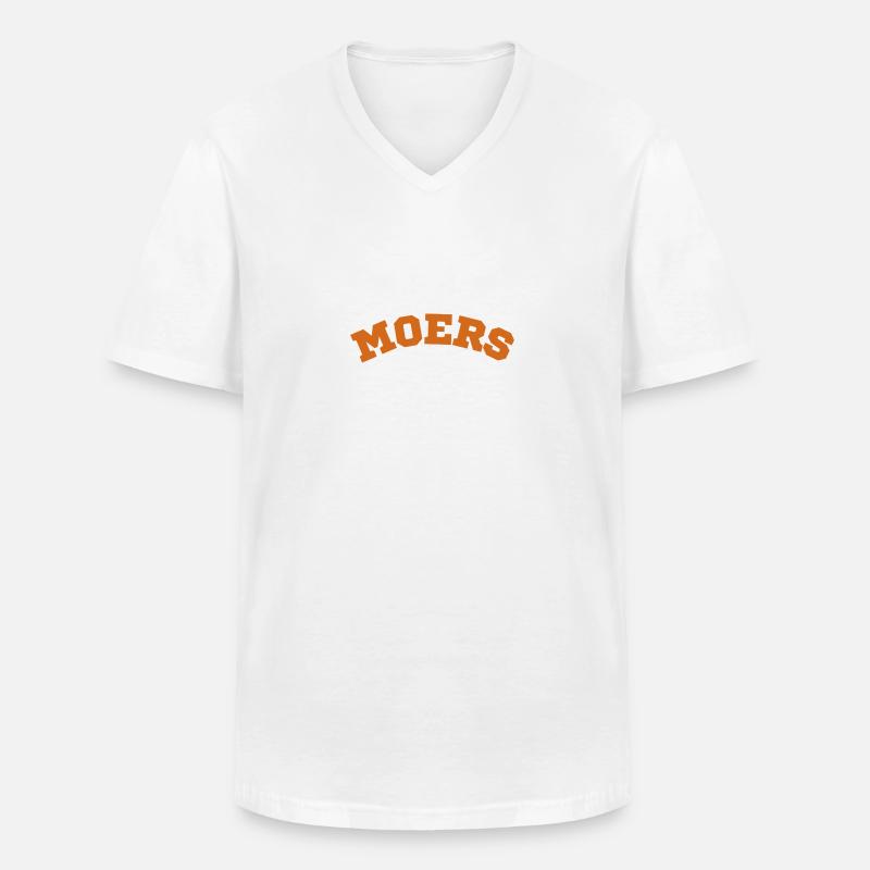 Moers - Männer-T-Shirt mit V-Ausschnitt - Weiß