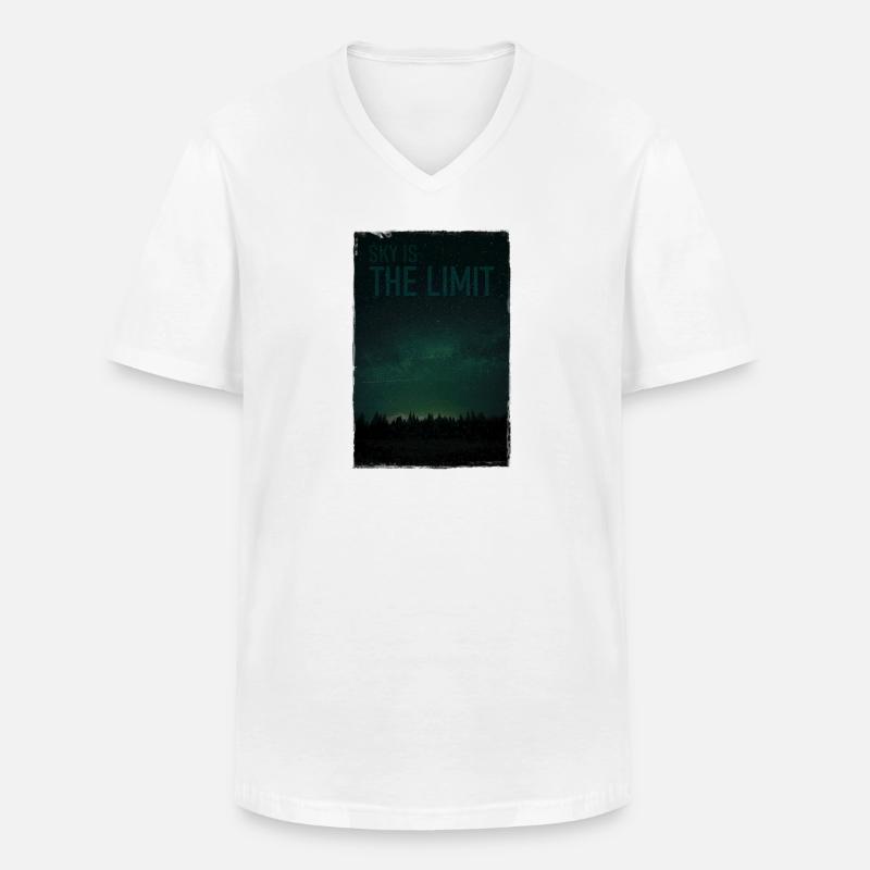 Sky ist das Limit - Männer-T-Shirt mit V-Ausschnitt - Weiß