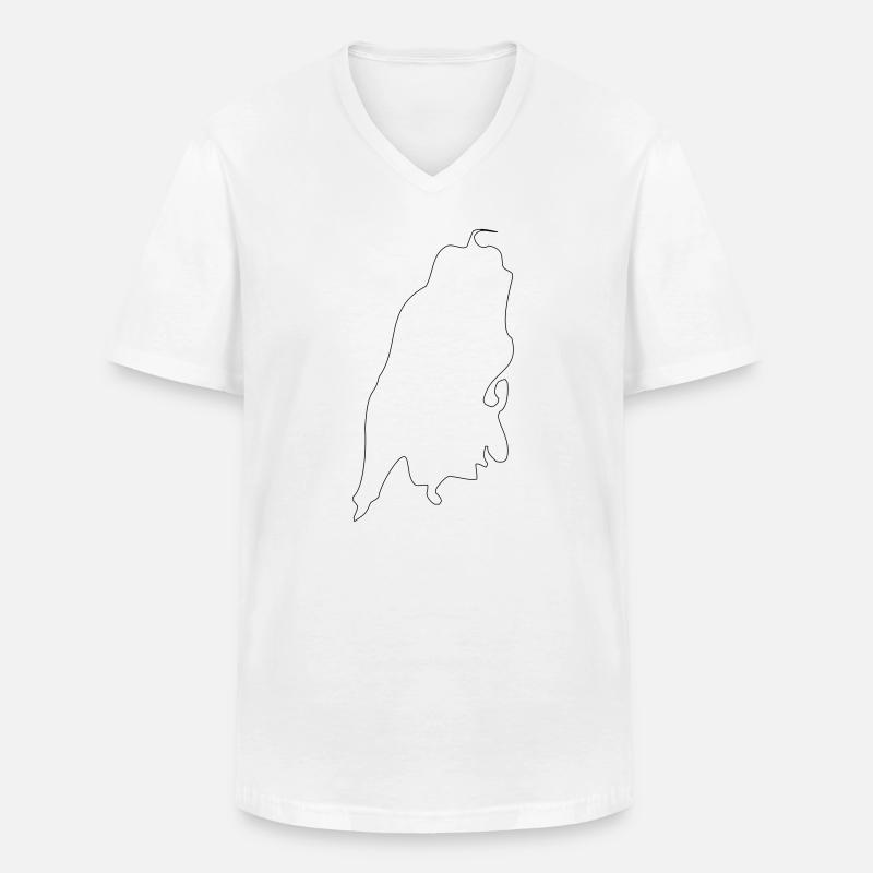 Lefkada - Männer-T-Shirt mit V-Ausschnitt - Weiß